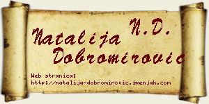 Natalija Dobromirović vizit kartica